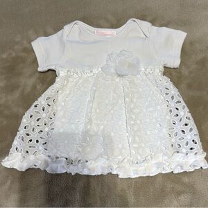 Bebemonde White Eyelet Baby Dress‎
